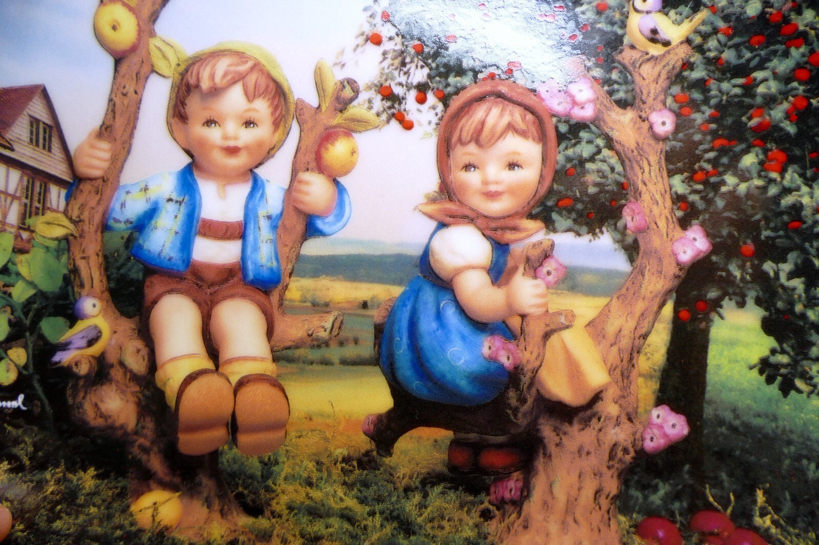 M. I. Hummel Plate Collection Apple Tree Boy and Girl 8" Little Companions 1989