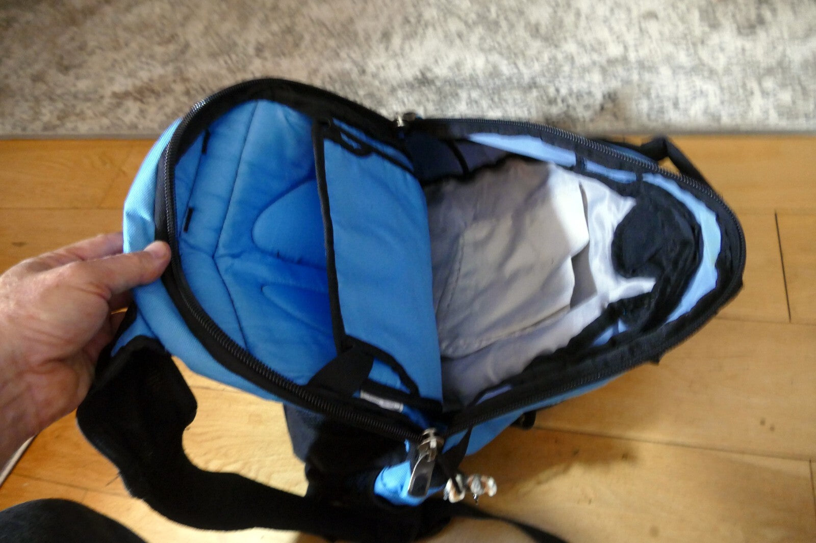 Adidas Load Spring Laptop Backpack Blue Black 4 Zip Pockets XL Large
