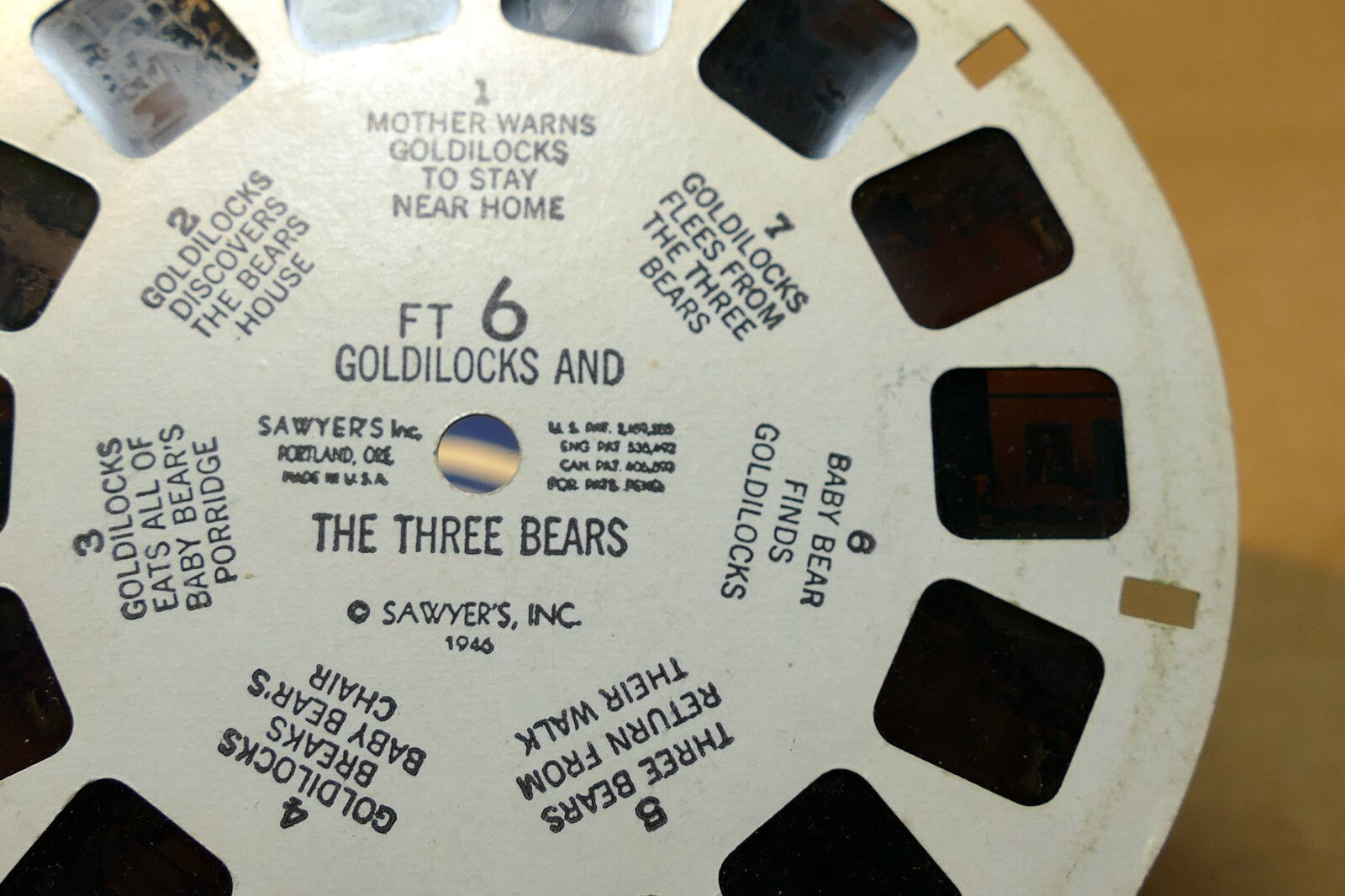 View Master Mattel Fisher Price Disc FT.6 Goldilocks and Three Bears 1946