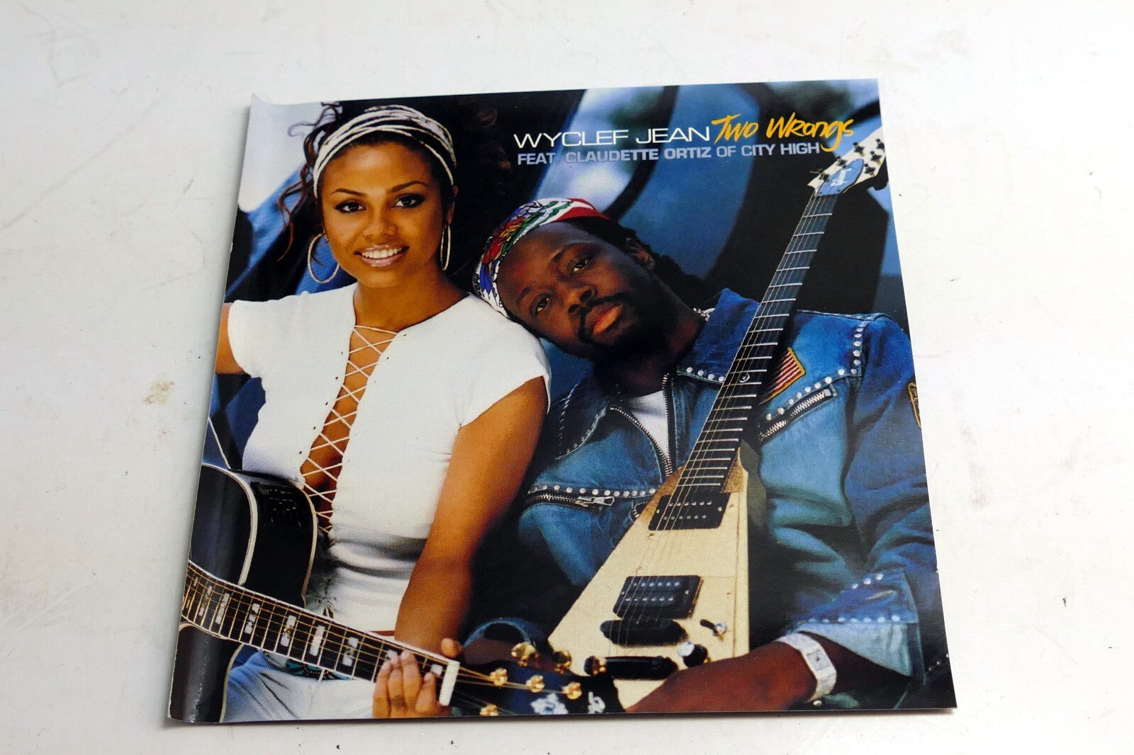 Inlay cover art only no case, or cd included   wyclef jean two wrongs w/ ortiz