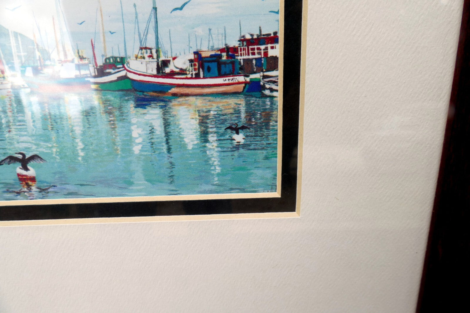 J H Wright Print Lithograph "Hout Bay" Cape collection 10X3.5" Signed
