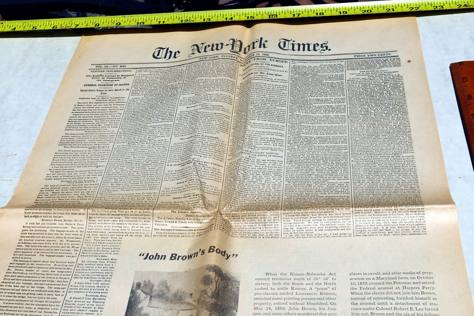 New York Times  Dec. 21,  1860 - Reprint - Civil War, South Secession Begins