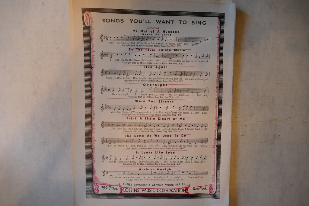 It Looks Like Love, 1931, by Arthur Freed and Harry Woods, Robbins Music Co.