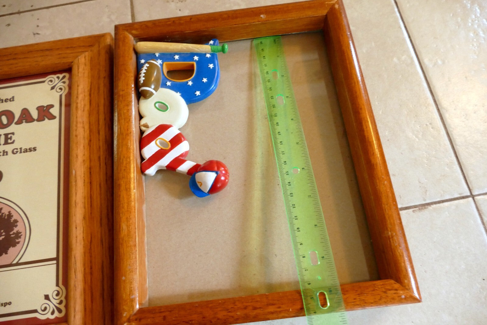 Pack of 2 Oak Solid Wood Picture Portrait Frame  8X10" Art Photo "DAD" baseball