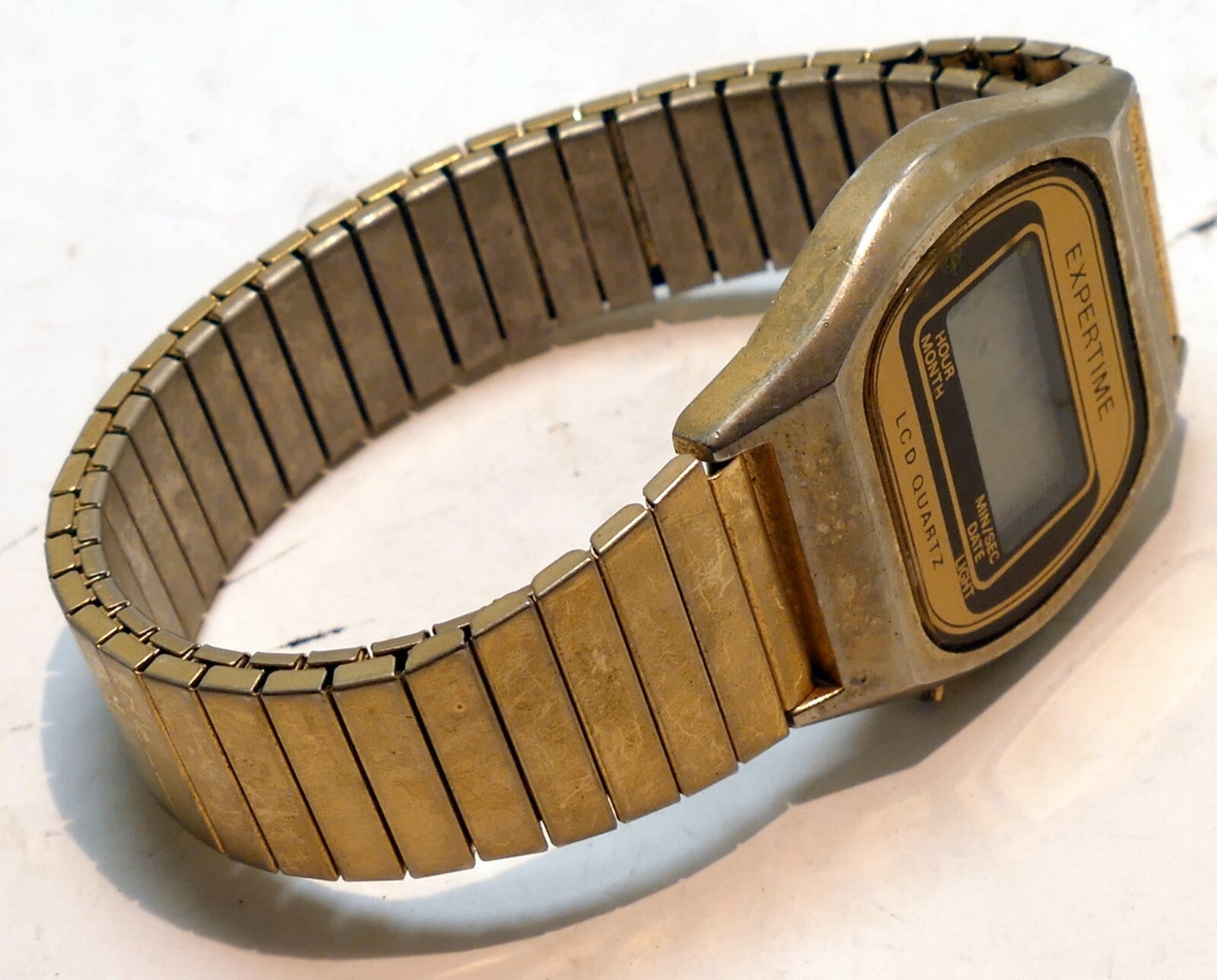 Expertime electron lcd quartz digital watch - Not working AS IS parts