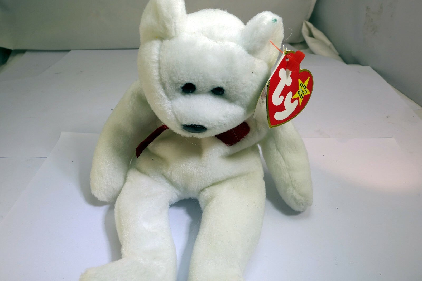 Ty Beanie Babies Valentino Teddy Bear 1993-1994 errors Brown Nose style 4058