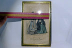 French Antique 1843 Hand coloured engraving Petit Courier des Dames Modes Paris