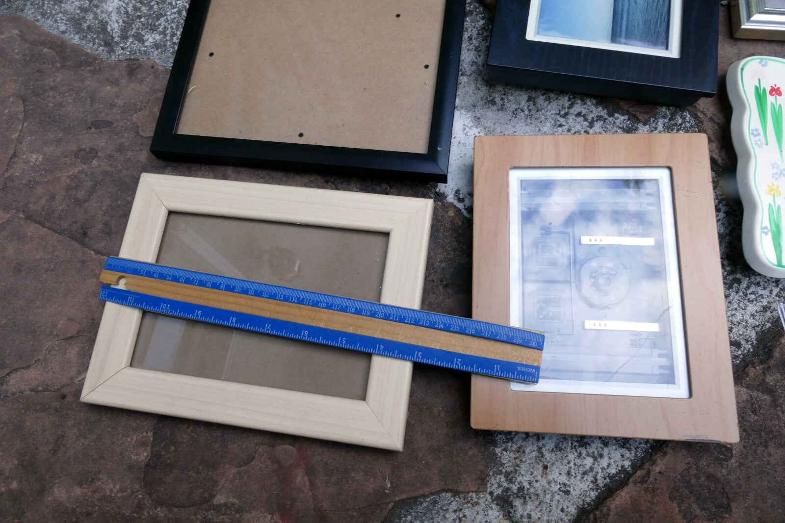 Pack of 7 Four Plastic Picture Portrait Frame 4X4" 4X6" 5X7" Art Photo lot