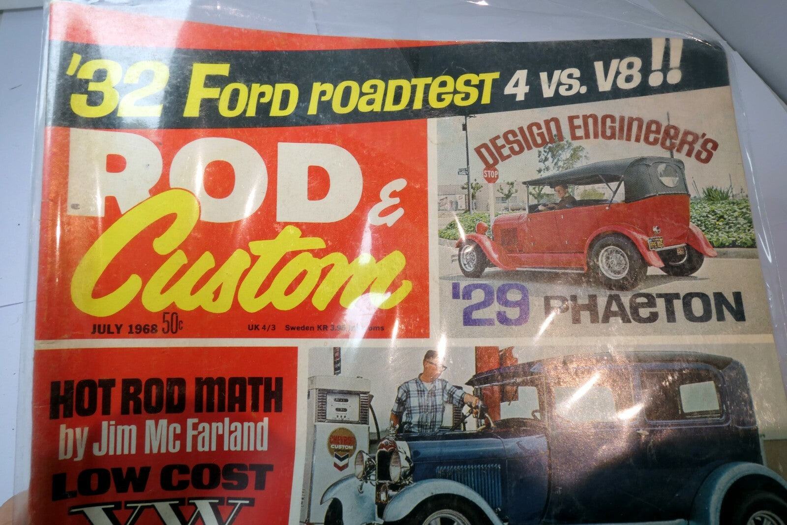 Rod & custom magazine july 1968 " 1929 phaeton " street rods math