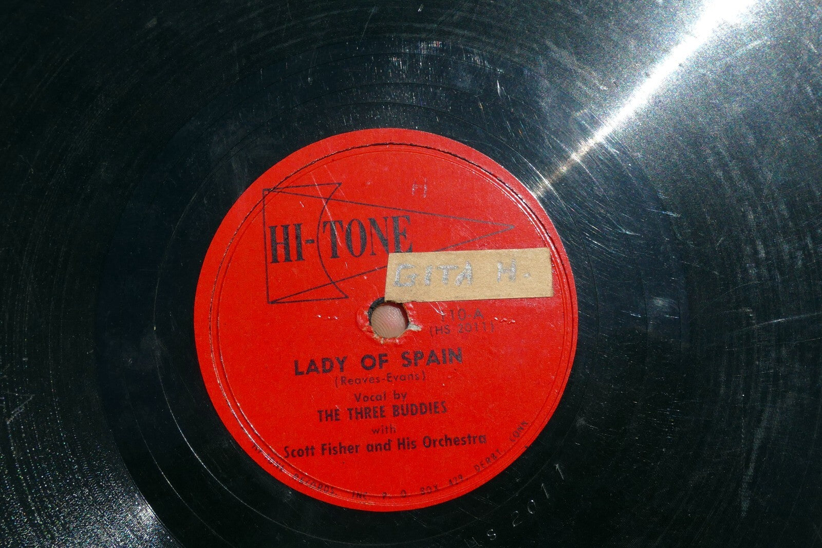 Jeffrey clay 78 rpm single 10" vinyl hi tone records lade spain i love you 1949