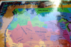 LARGE FRAMED TRIBES OF THE NaTIVE AMERICAN NATION PICTORIAL MAP Cherokee 1989