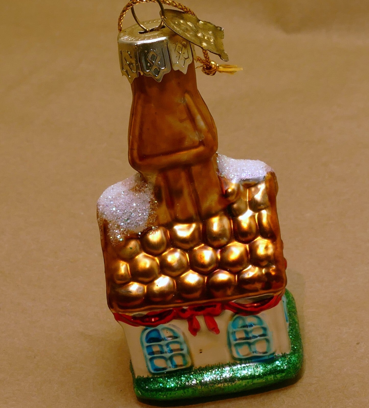 Thomas pacconi glass gingerbread house christmas ornament 3"