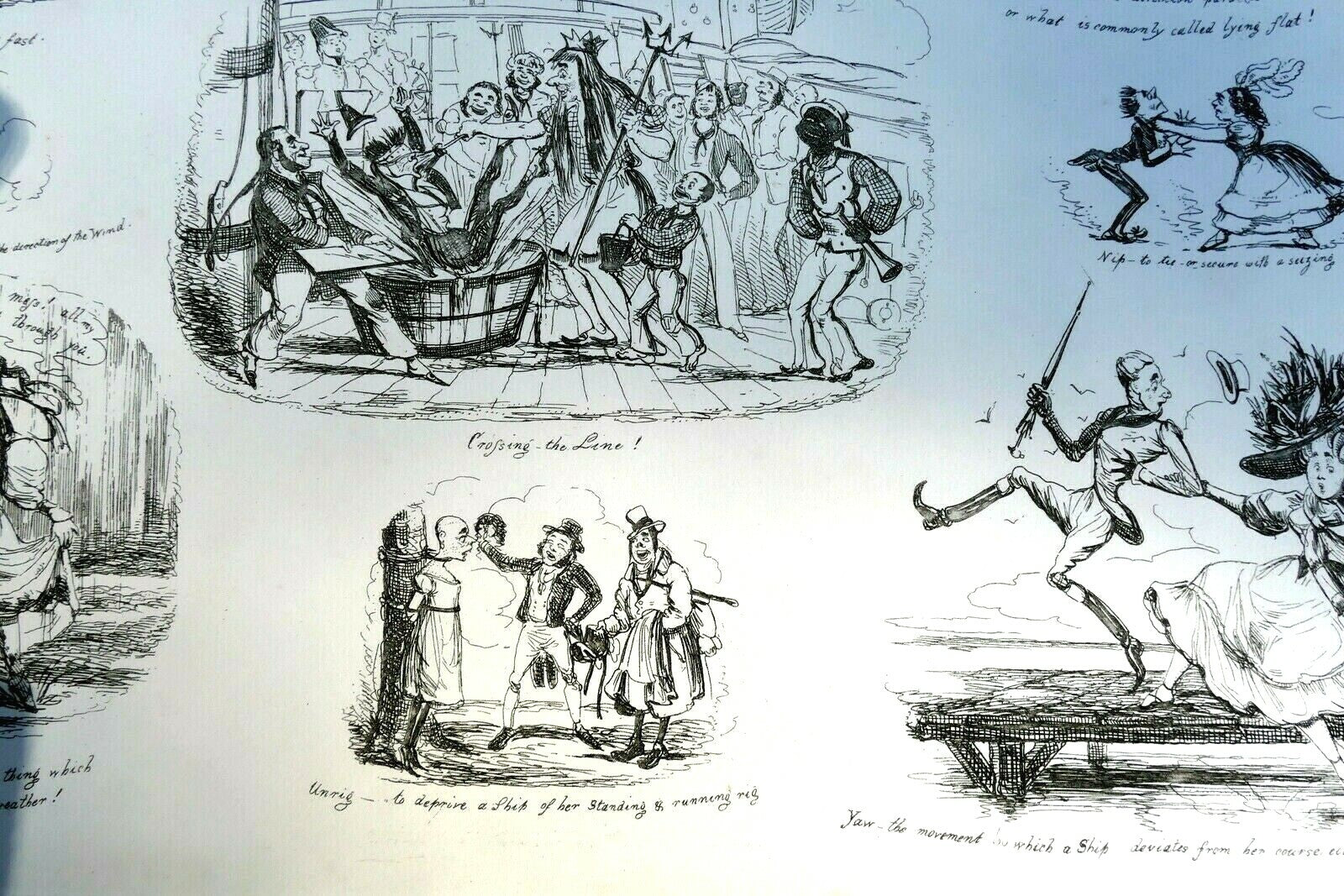Nautical dictionary no 5 henry heath caricature print 1840 victorian