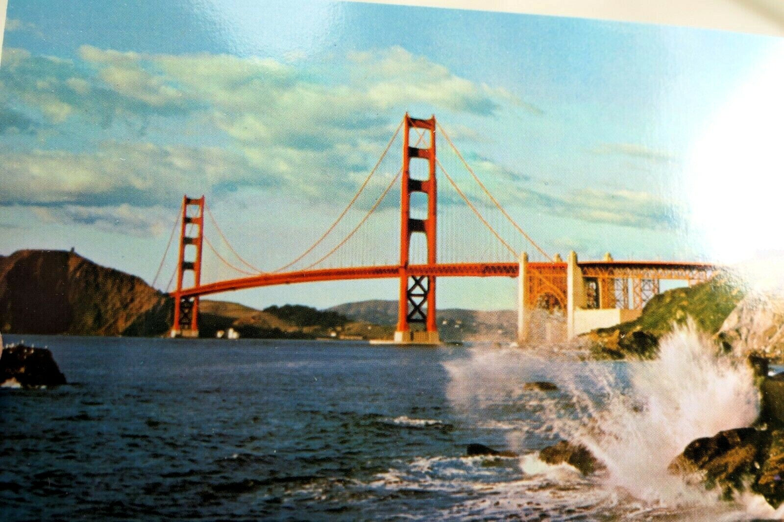 Golden gate bridge san francisco california usa postcard 1970's