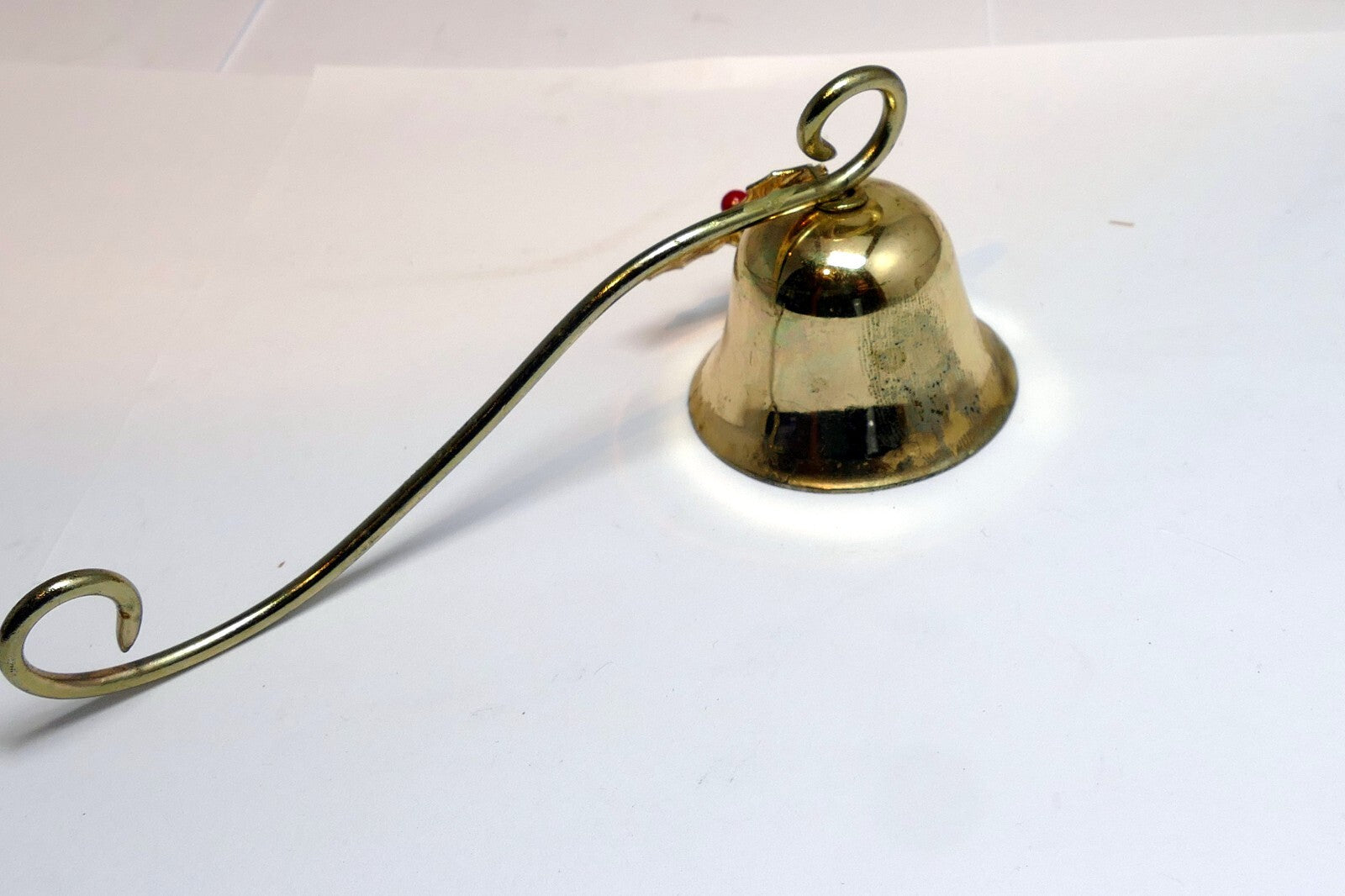 Brass Candle Snuffer Bell 5" Length Long Bell Flower X-Mass