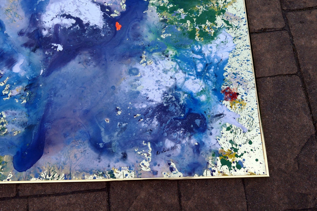 Richard Wild America Acrylic Painting Modern Abstract SFO San Jose large 25X48"