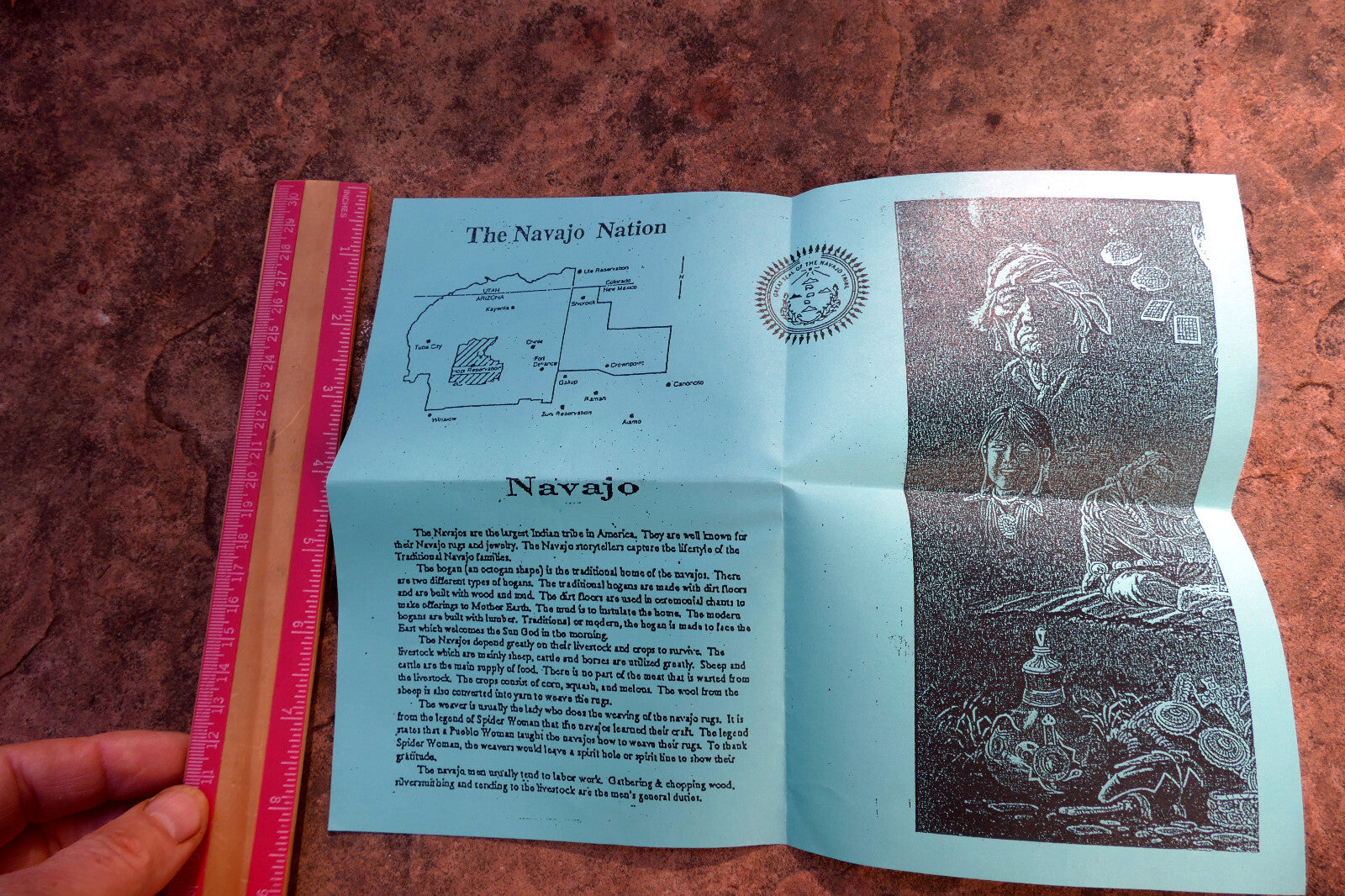 Navajo NATION Monument  Brochure Map Tribal Native American
