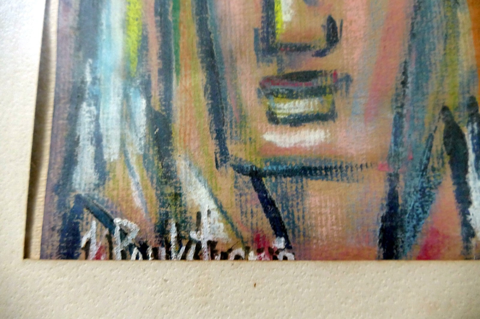 Portrait  Lithuanian Artist Jadvyga Paukstiene Modernist 1960's Pieta