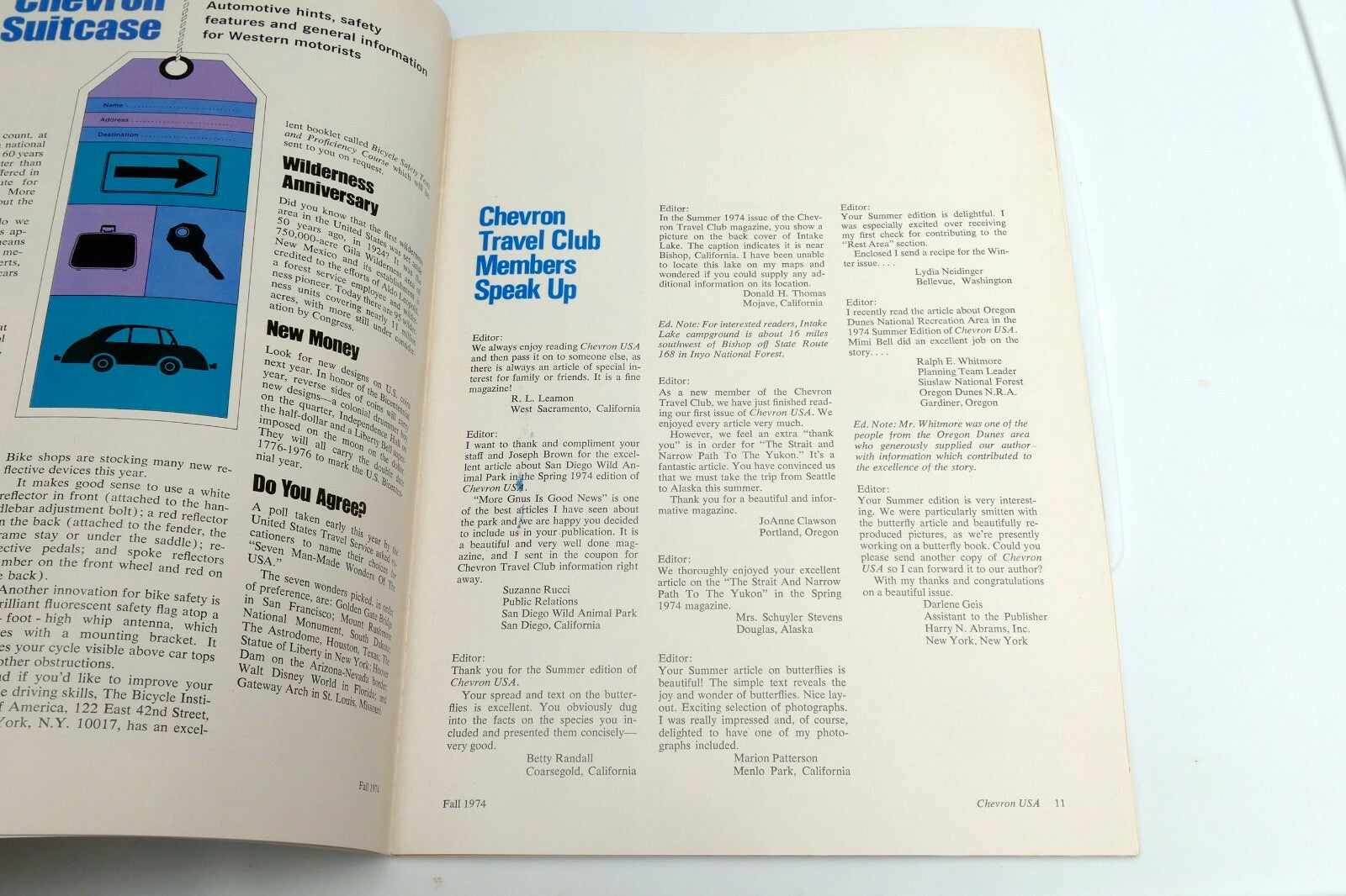 Fall 1974 Chevron USA Travel Club Magazine Elegant Hotels Autumn Harvest Cruise