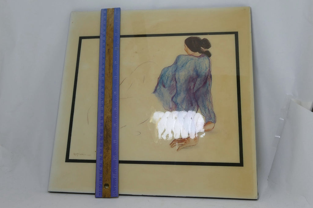 RC Gorman Tile A.R.T Co. "109 Navajo Turquoise" Wall Handing ceramic plate USA