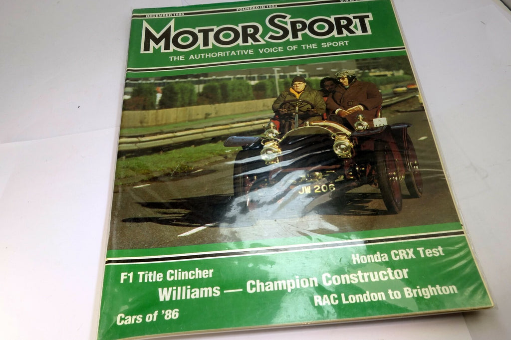 Motor Sport Magazine December 1986 Honda CRX test, RAC London Brighton 