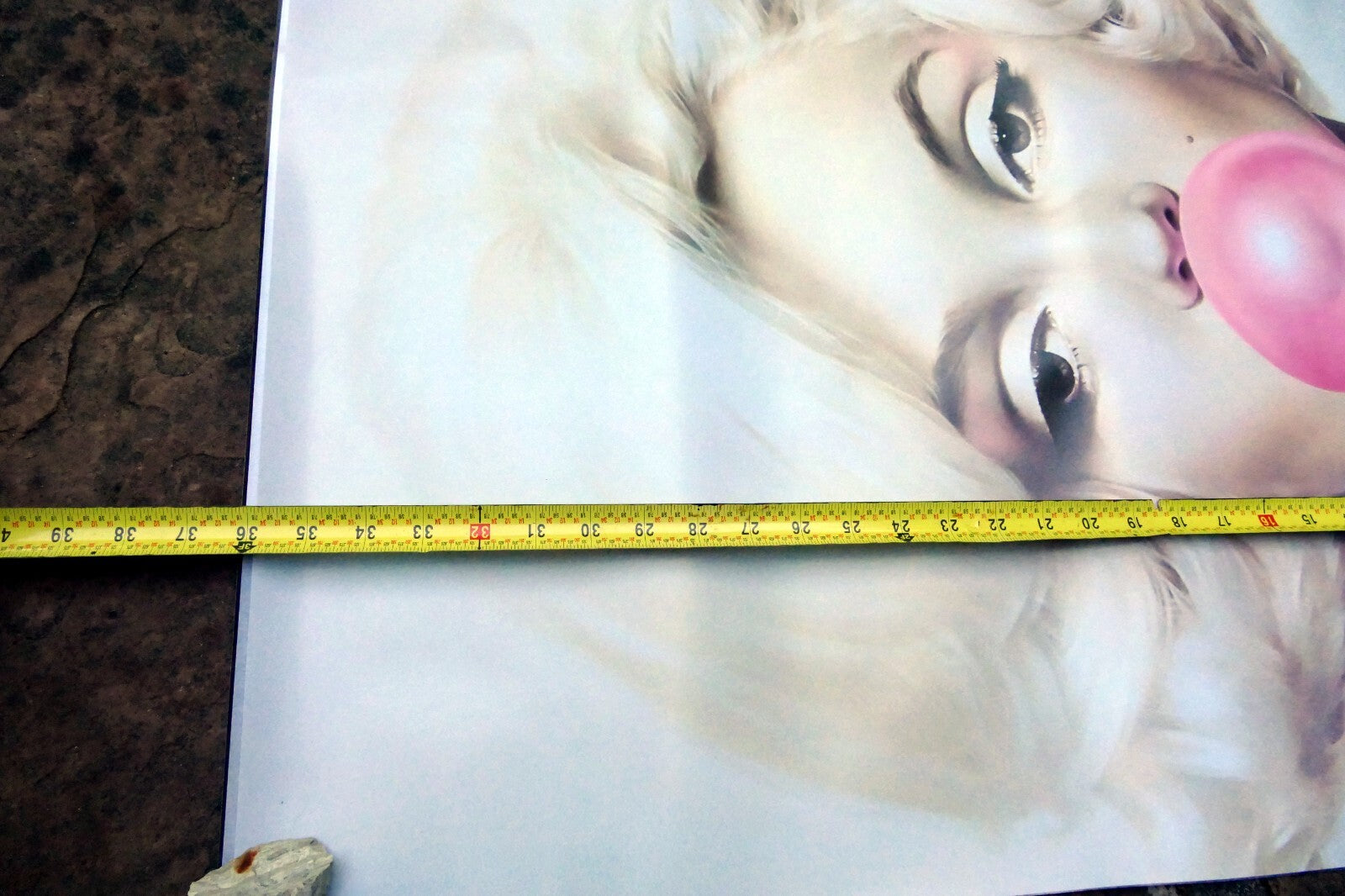 Marilyn Monroe Pink Bubble Gum Premium Art Print 36in x 24in large wall poster