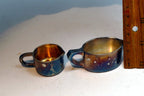 Miniature 2cm tall Metal Milk Creamer Pitcher set of two Germany