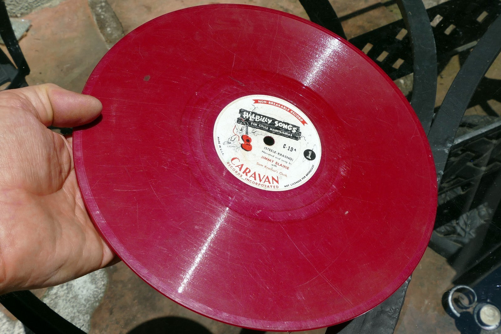 Jimmy Blaine Hillbilly Songs For Little Mountaineers 78 RPM C-19 Jimmy Blain