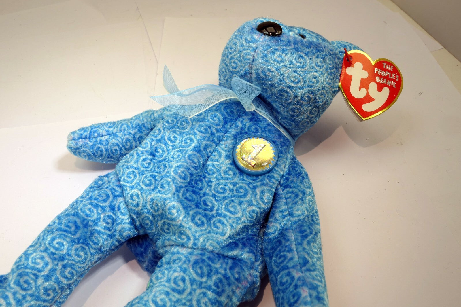 TY Beanie Babies "Classy" Bear 2001 Teddy Bear 8" new unused with tag People's