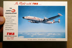 Lockheed Super G Constellation TWA Airlines ADD Postcard unposted