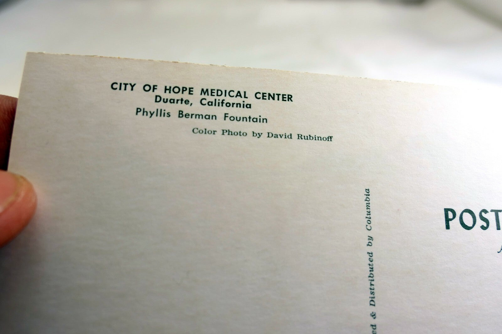 City Of Hope Duarte Medical Center California USA Postcard 1970's vintage