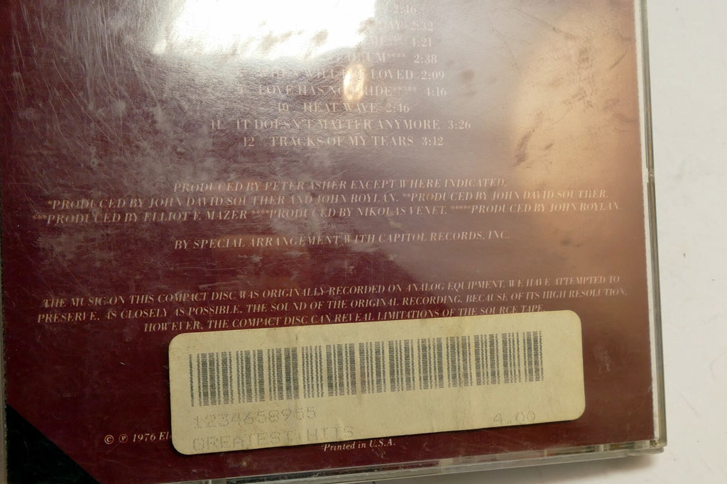 Linda Ronstadt: Greatest Hits CD 106-2 253 055  Asylum  1976 Capitol Records