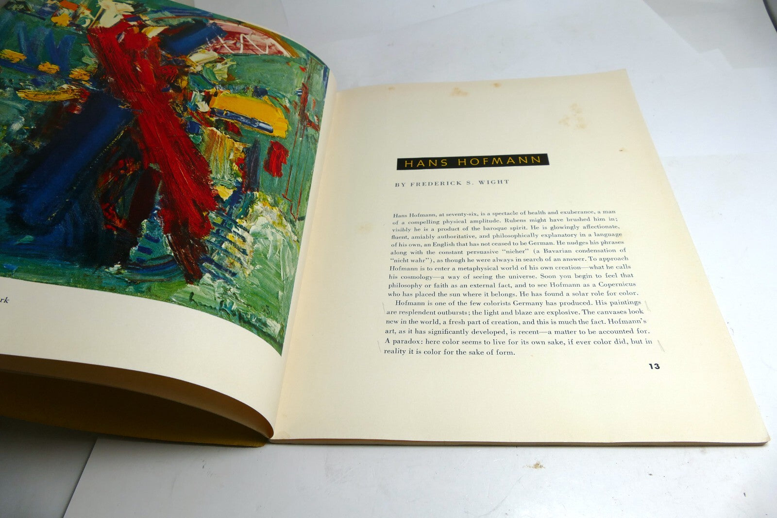Hans Hofmann: A Retrospective 1957 ART  University of California Los Angeles USA