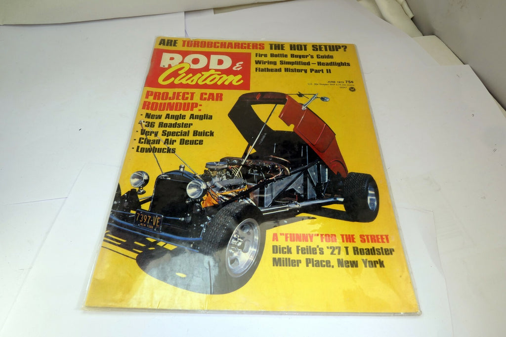 Rod & Custom Magazine June 1973 New Angle Anglia '36 Roadster '27 T Roadster