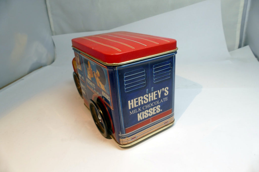 Hershey's Chocolate Kisses Collectible Vintage Milk Truck Tin with wheel lid