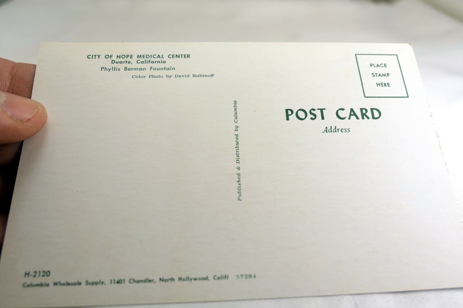 City Of Hope Duarte Medical Center California USA Postcard 1970's vintage