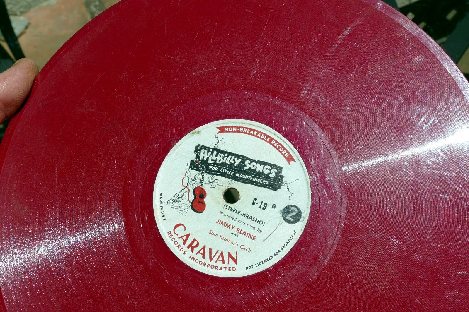Jimmy Blaine Hillbilly Songs For Little Mountaineers 78 RPM C-19 Jimmy Blain