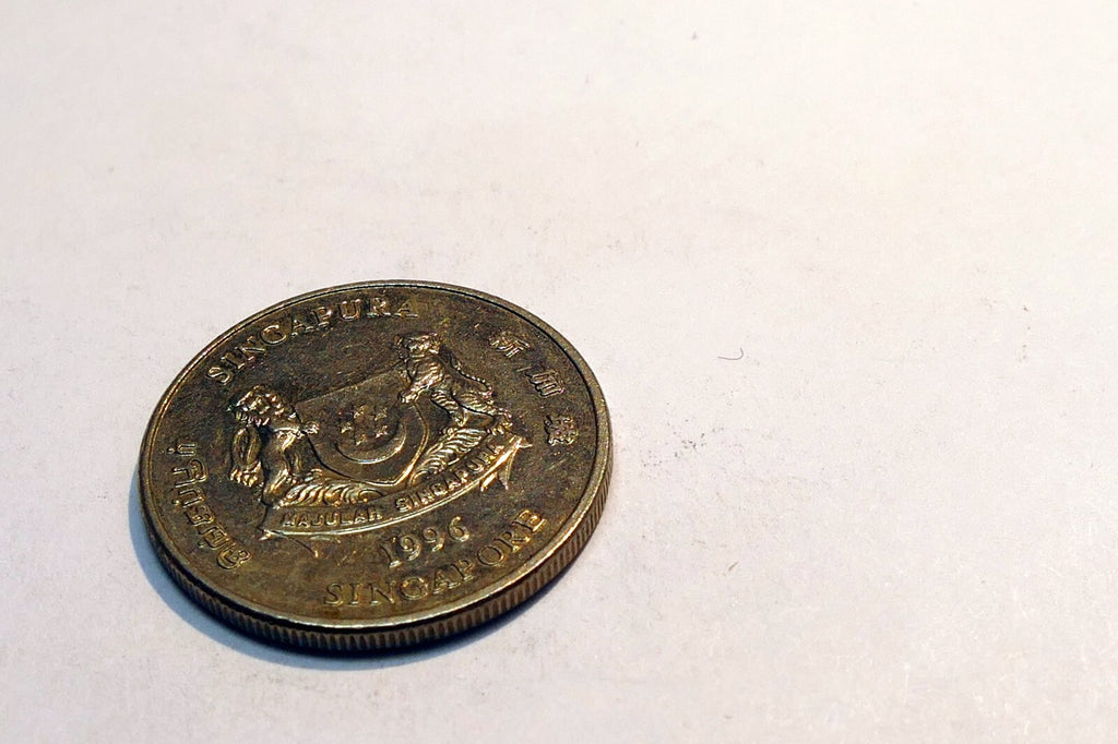 1996 Singapore 20 Cents Powderpuff Plant coin
