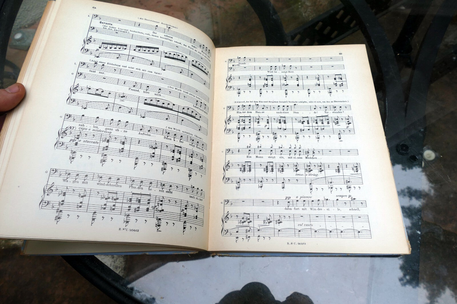 Manon Lescaut musik Puccini sheet music 1893 Italy Turin Ricordi German Leipzip