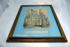 Framed Fashion Print Frank Leslie���s Lady���s Magazine Blue-Yellow 1870's