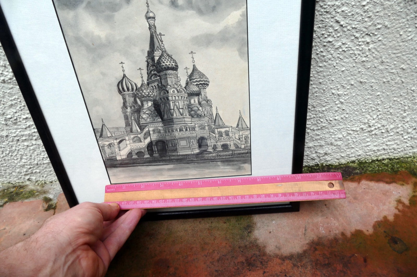1996 St. Basil's Cathedral Ink Signed Numbered Moscow Russia Art Muchina M. B.