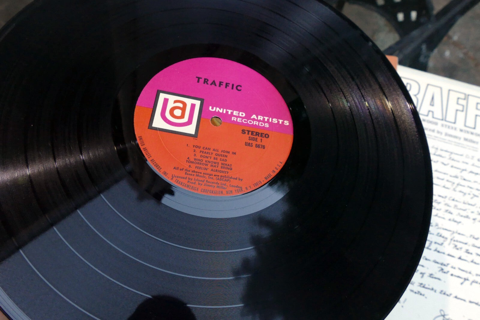 TRAFFIC Self Titled LP Stereo Record Album UAS 6676  United Artists Records