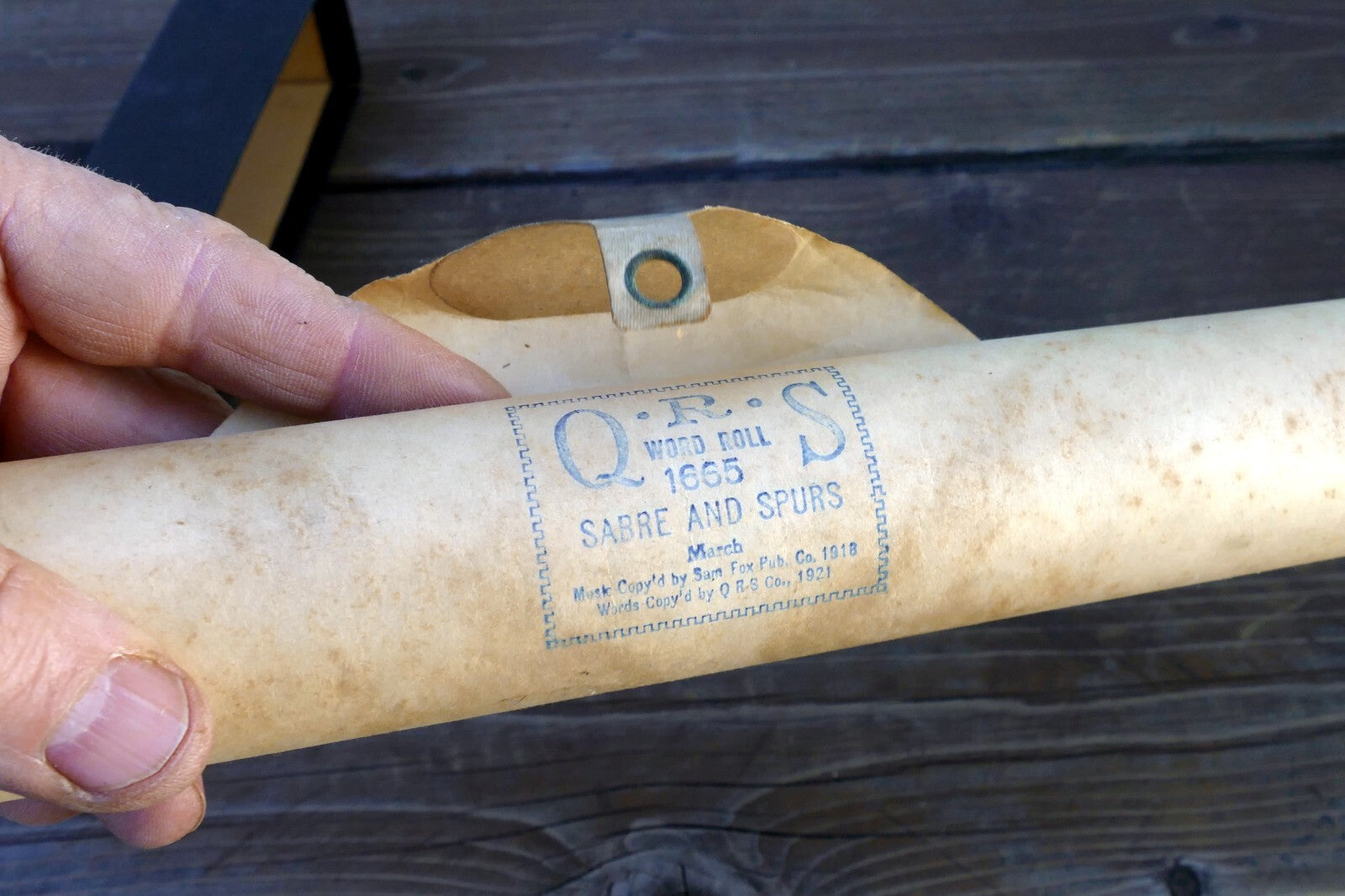 QRS Word Roll Blue Bird Ballads 1665 Sabre And Spurs March