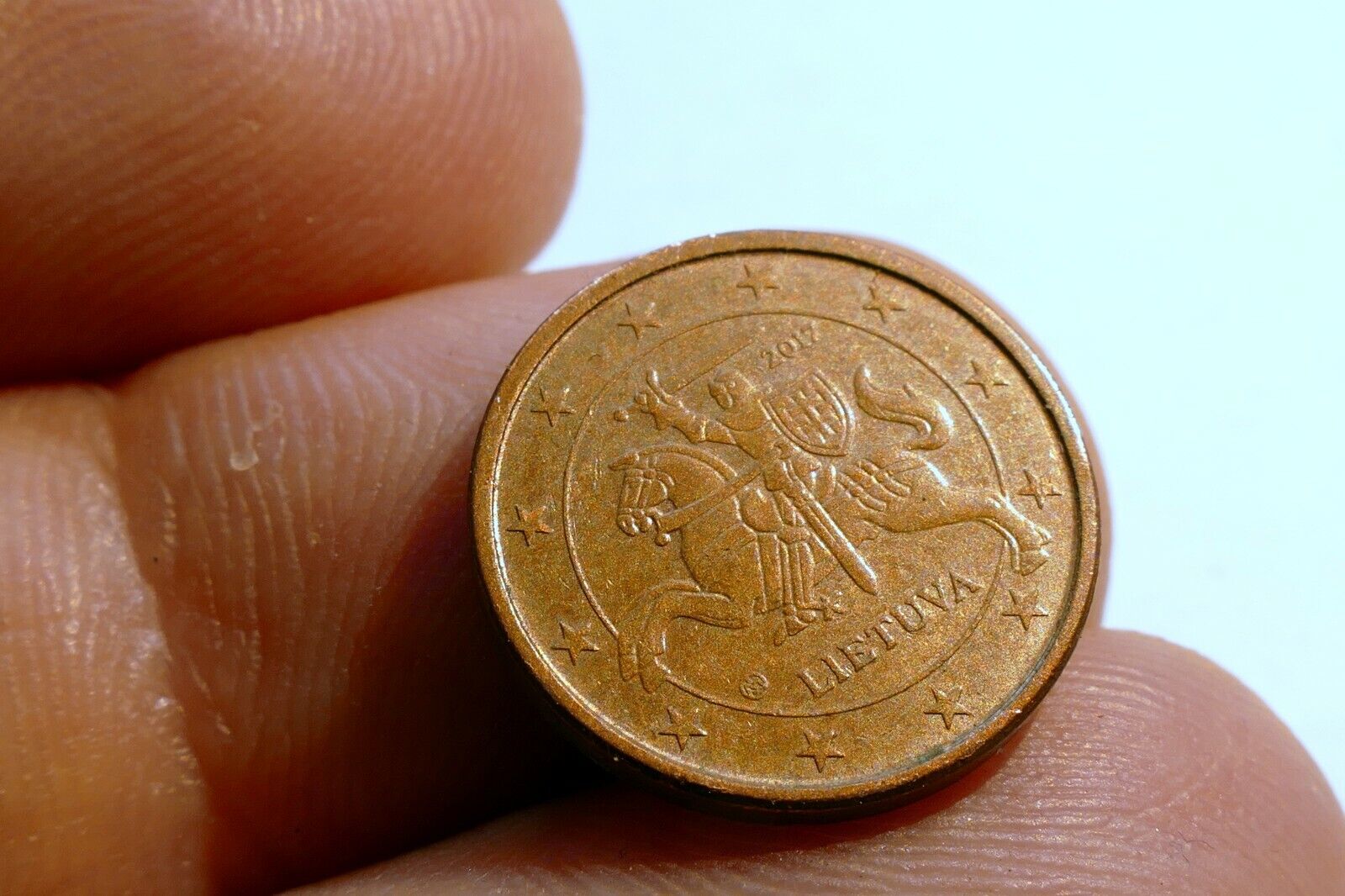 1 Euro Cent coin  2017 Lietuva Lithuania