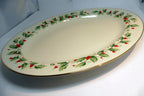 Royal gallery 6283 holly dinner plate main dish christmas thanksgiving large 14"