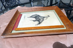 Sunfisher signed Frederic Remington cowboy on a horse framed  13X17"