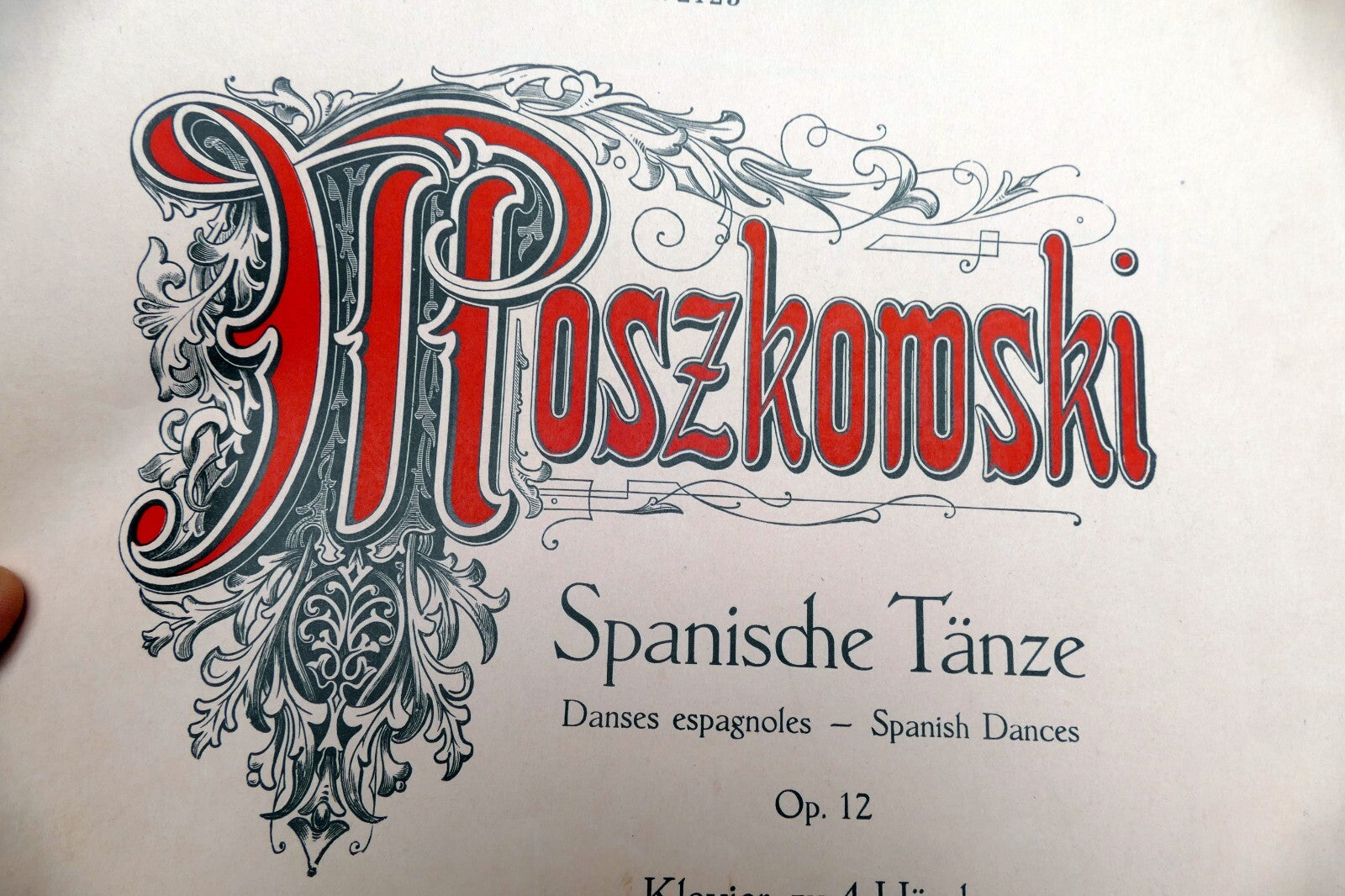 Moritz moszkowski spanische tanze sheet music klavier 4 handen 2125 piano 1925