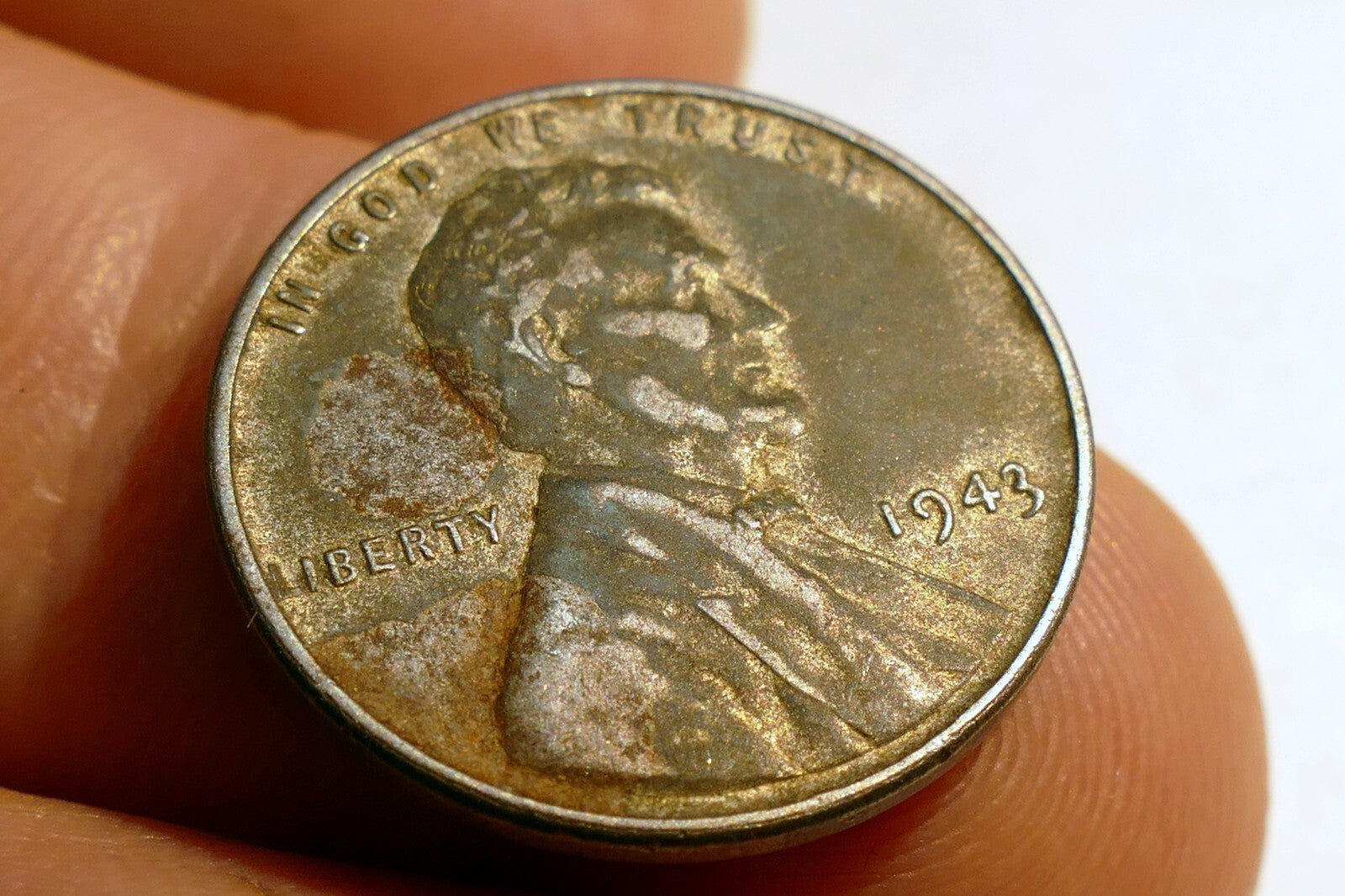 1943 RUTHENIUM Steel Wartime Wheat Penny Coin Genuine  vintage