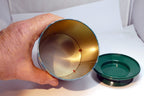 Metal Tin Christmas Round Cookie Candy Jar Container  Bear skating ice