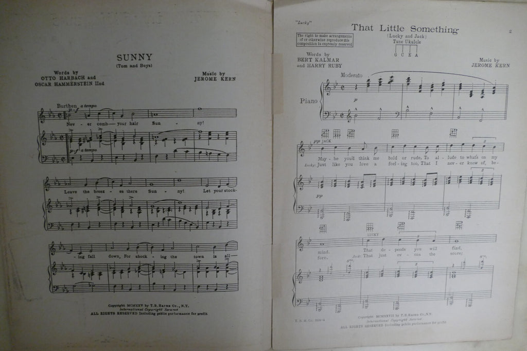 That Little Something 1927 by Jerome Kern and others from Lucky, T. B. Harms Co.